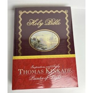 Lighting the Way Home Family Bible by Thomas Kinkade (2002, Padded Hardcover)